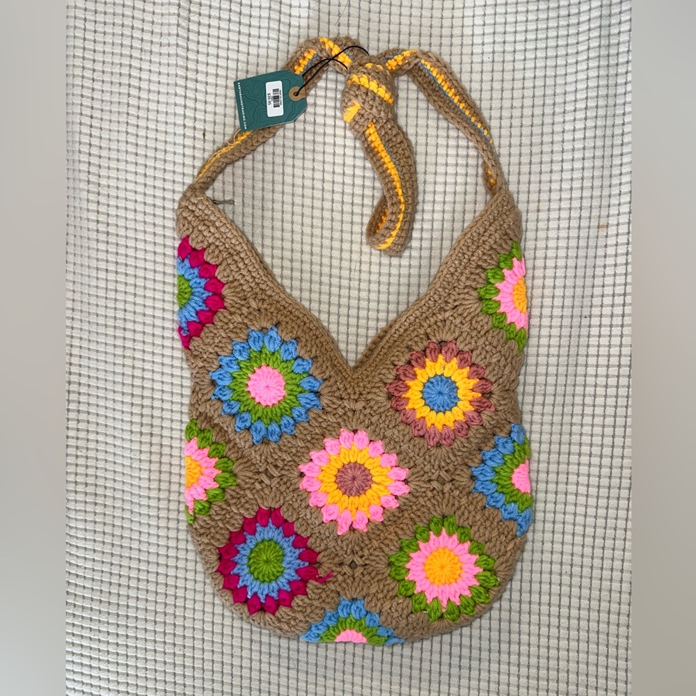 Boho crochet handbag